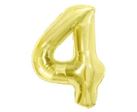 Balon foliowy B&C Cyfra 4, Light gold, 85 cm