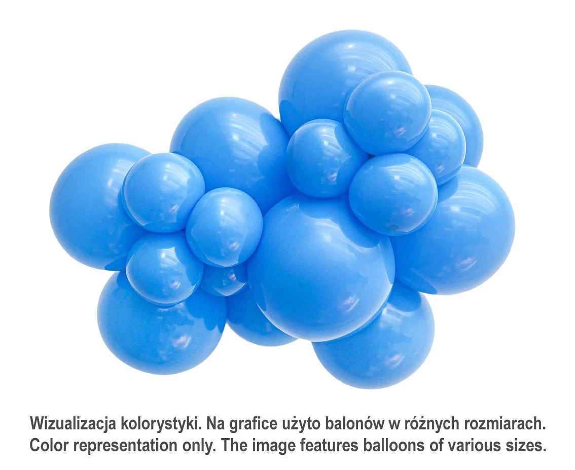 Balony Tuftex 11", (blue) pastel niebieskie, 100 szt.