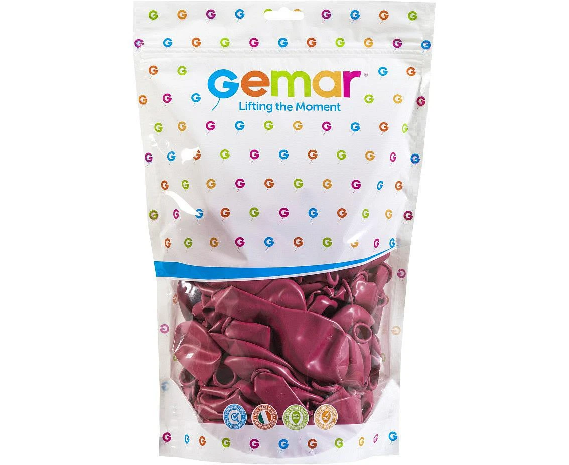 Balony Gemar 13", pastel wino, 50szt.