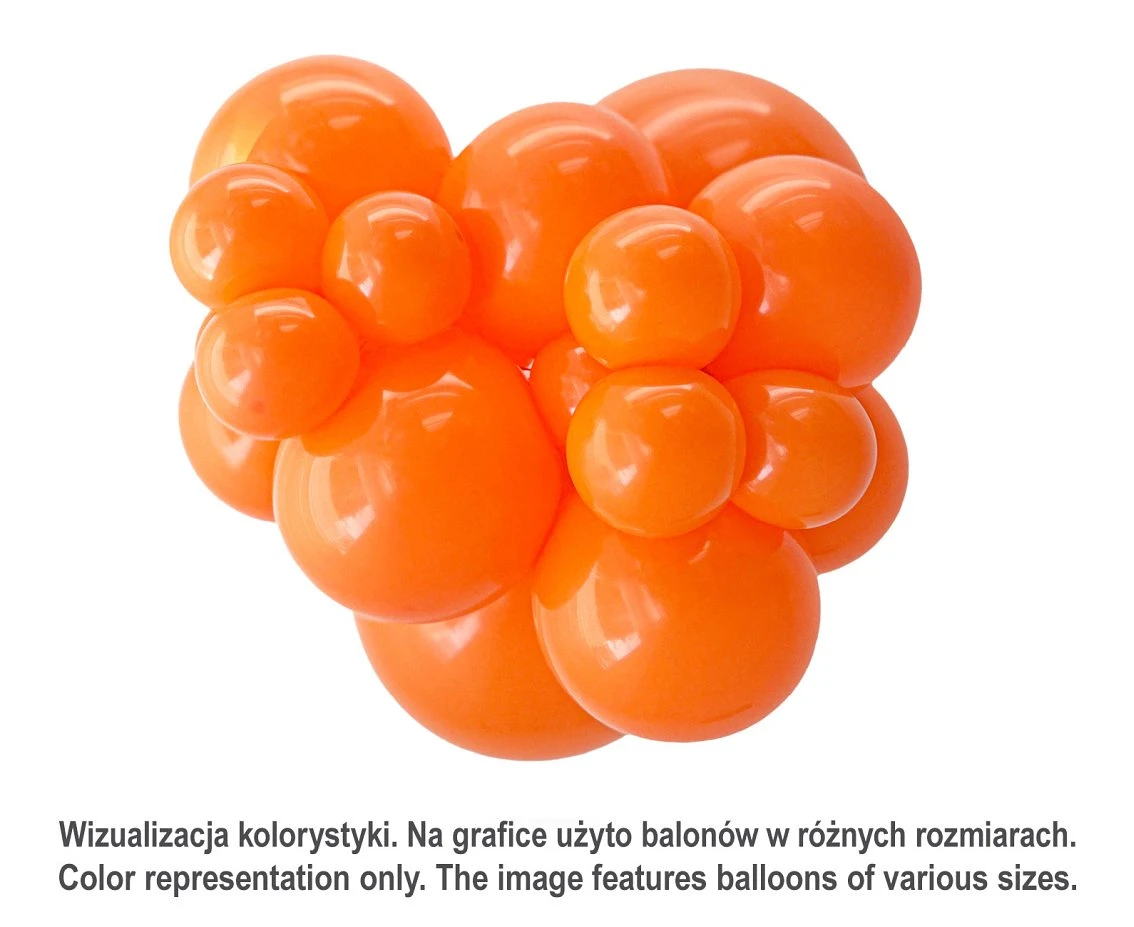 Balony Tuftex 11", (orange) pastel pomarańczowe, 100 szt.