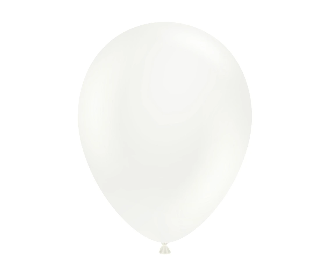 Balony Tuftex 11", (white) pastel białe, 100 szt.