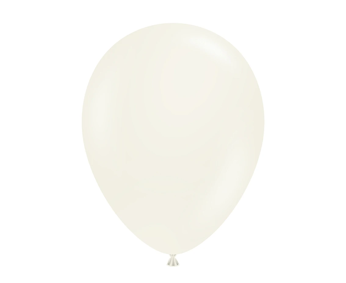 Balony Tuftex 11", (lace) pastel kość słoniowa, 100 szt.