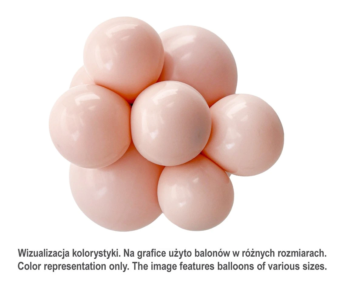 Balony Tuftex 11", (cameo) pastel pudroworóżowe, 100 szt.