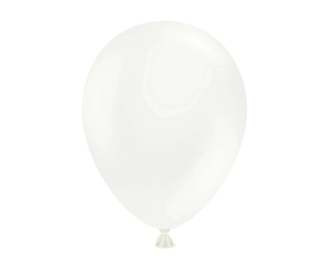 Balony Tuftex 5", (white) pastel białe, 50 szt.