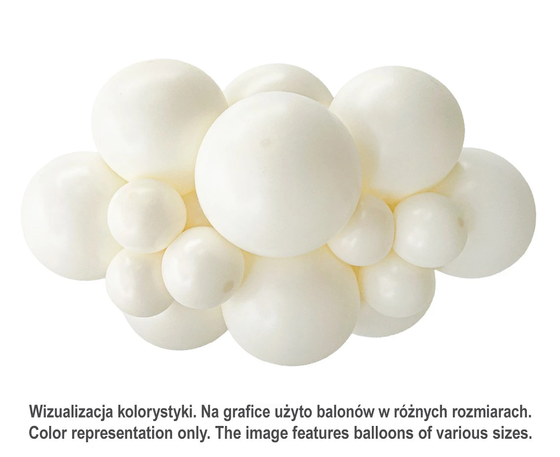 Balony Tuftex 5", (lace) pastel kość słoniowa, 50 szt.