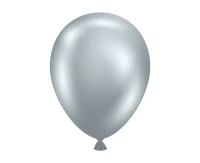 Balony Tuftex 5", (silver) metalik srebrne, 50 szt.