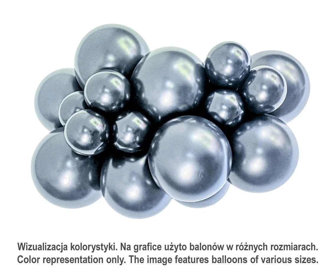Balony Tuftex 5", (shadow) metalik czarne, 50 szt.