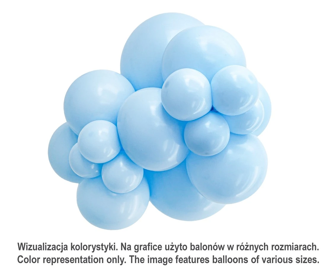 Balony Tuftex 5", (monet) pastel błękitne, 50 szt.