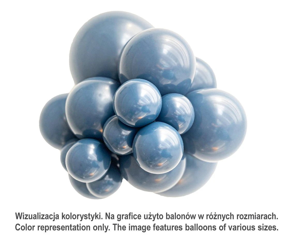 Balony Tuftex 5", (naval) pastel granatowe, 50 szt.
