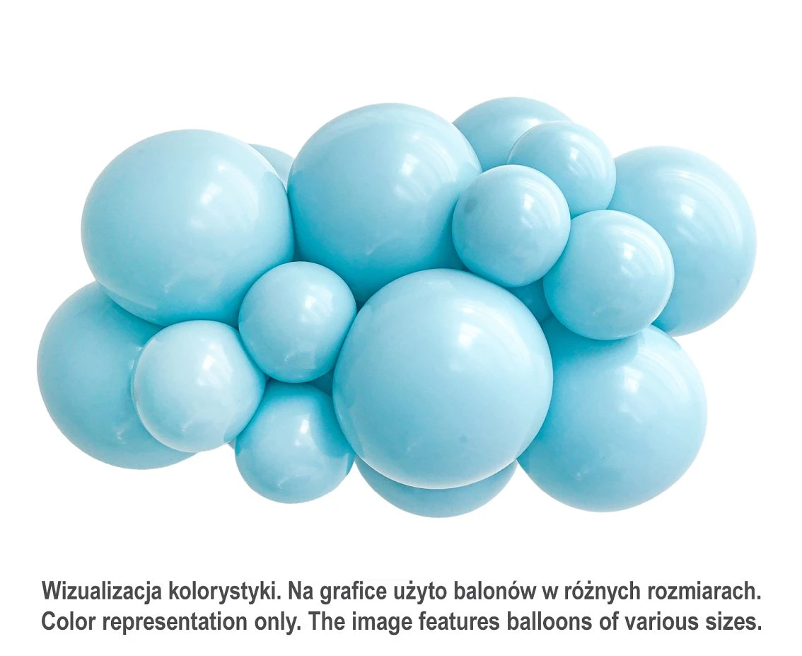 Balony Tuftex 5", (pastel sea glass) pastel jasnoniebieskie, 50 szt.