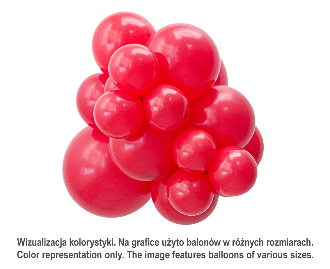 Balony Tuftex 17", (pastel red) pastel czerwone, 25 szt.