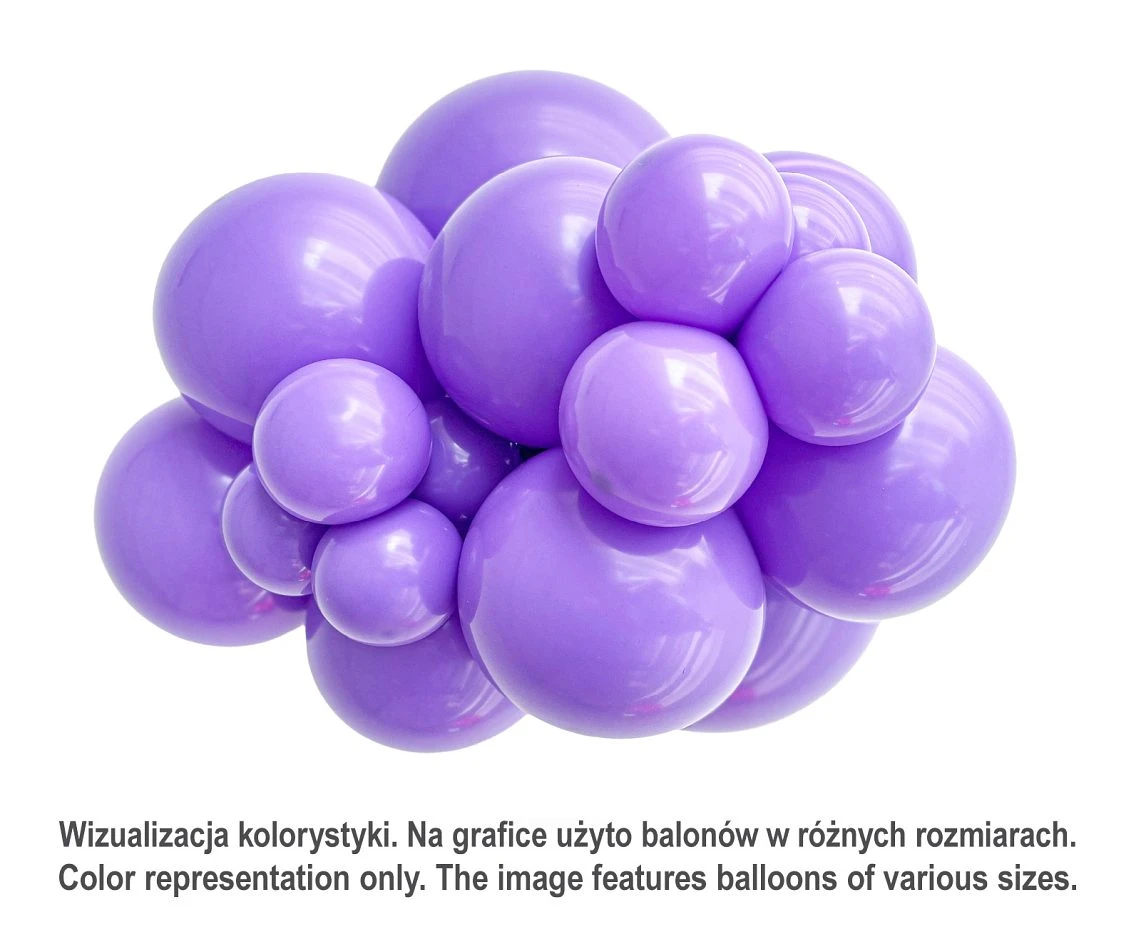 Balony Tuftex 17", (pastel lavender) pastel lawendowe, 25 szt.