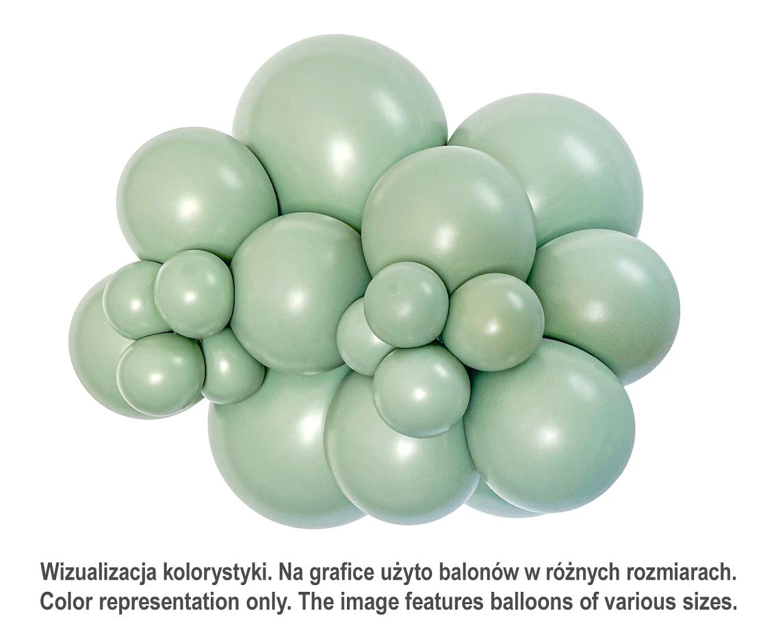 Balony Tuftex 11", (meadow) pastel pistacjowe, 100 szt.