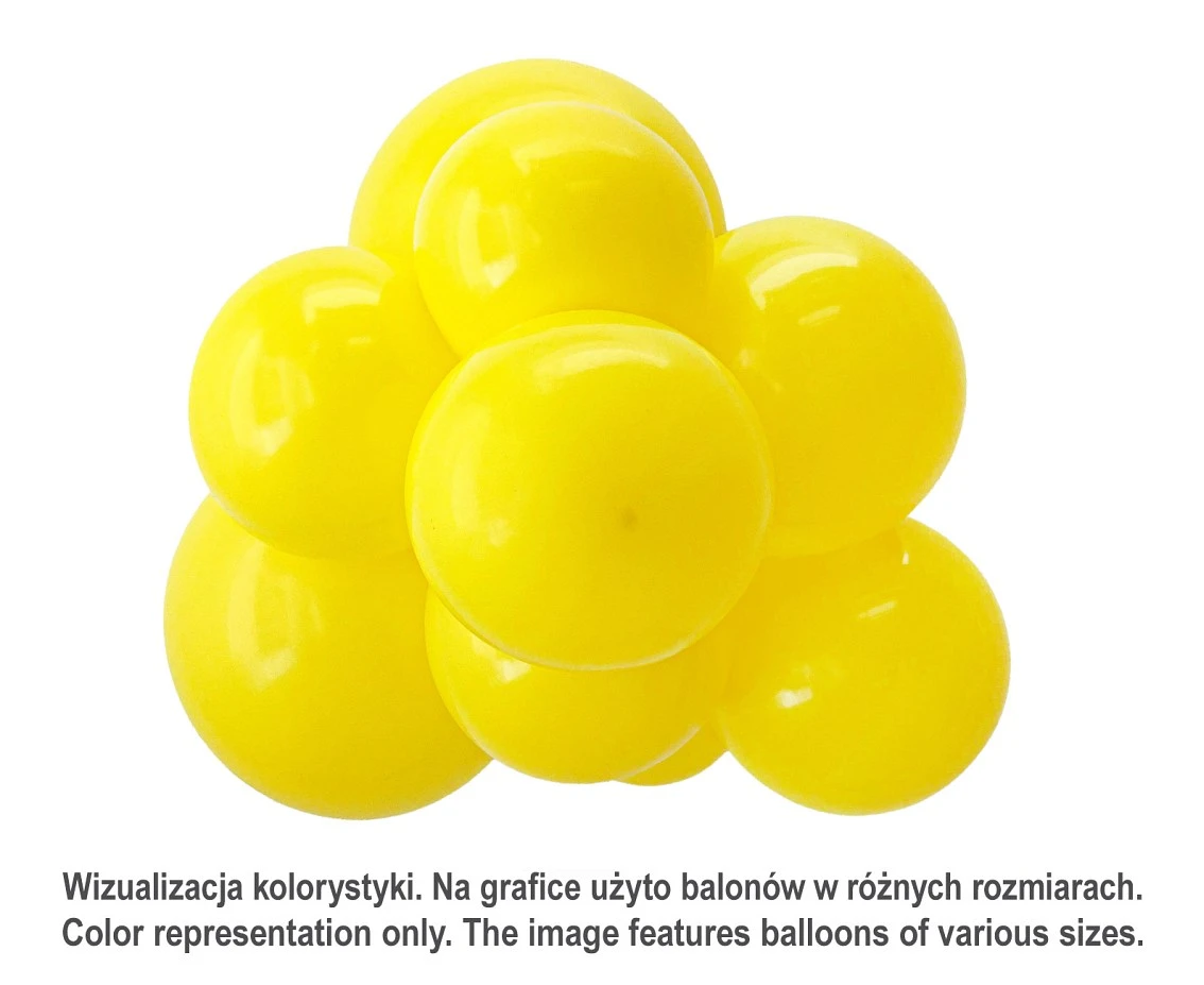 Balony Tuftex 11", (yellow) pastel żółte, 100 szt.