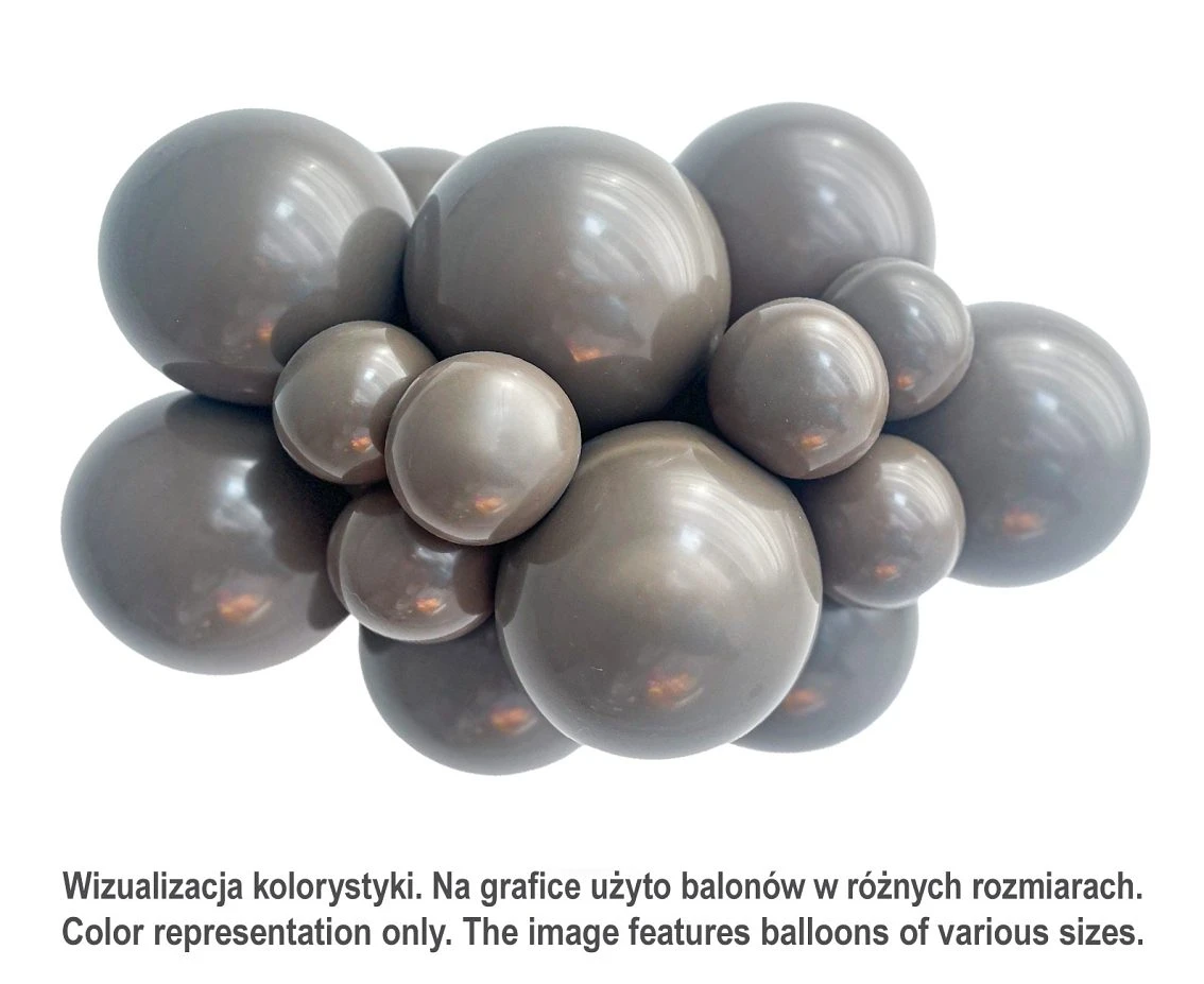 Balony Tuftex 17", (pastel cocoa) pastel czekoladowe, 25 szt.