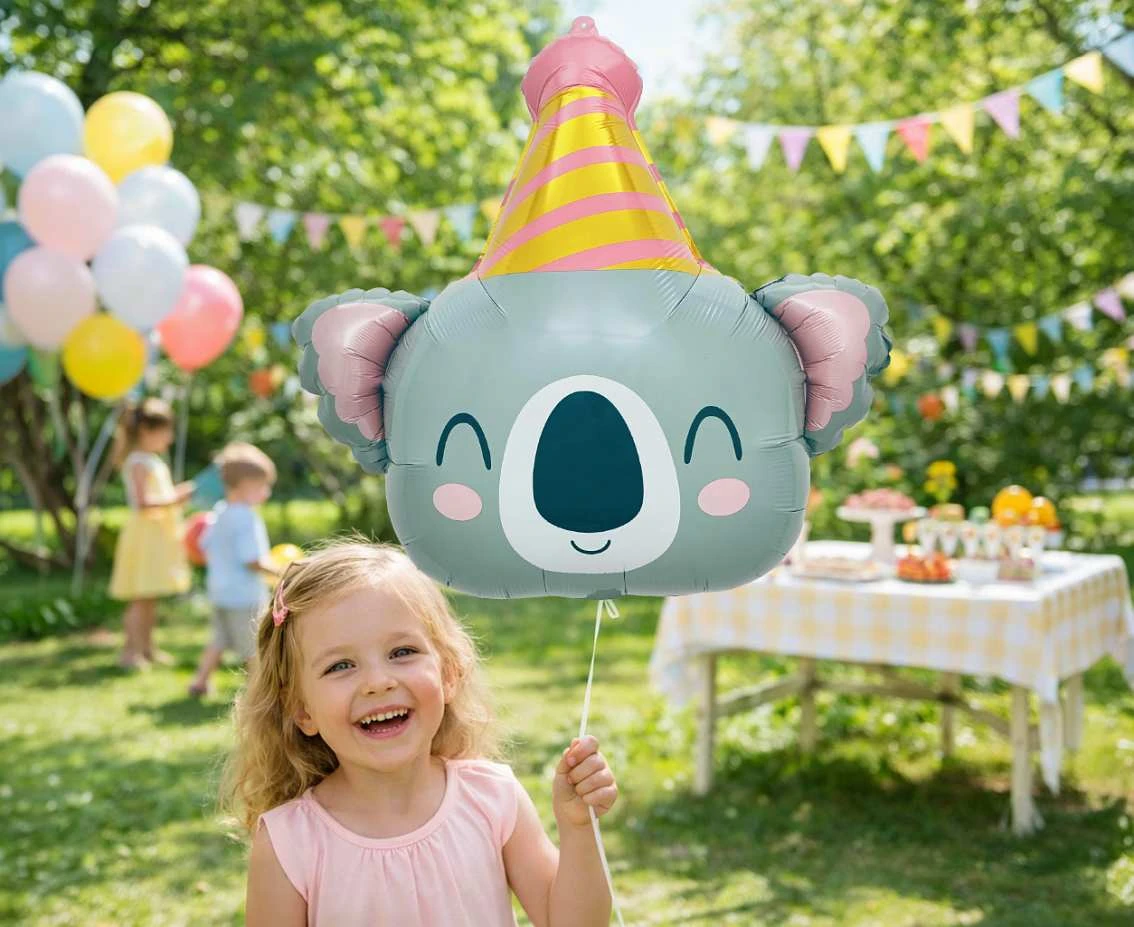 Balon foliowy Urodzinowa koala, 50x48cm