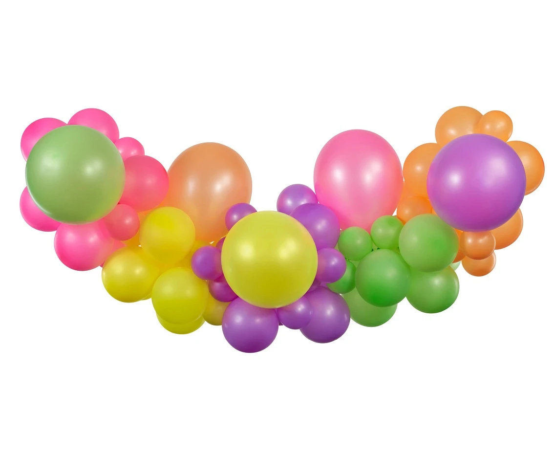 Girlanda balonowa DIY Fluorescencyjna, 65 szt.