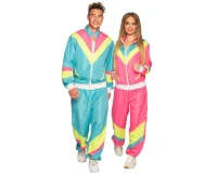 Dres męski neonowy turkusowy Retro, rozm.L