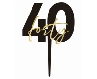 Topper na tort 40. urodziny „forty”