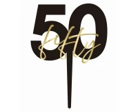 Topper na tort 50. urodziny „fifty”