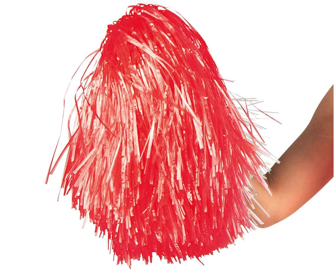 Czirliderka duże czerwone pompony 50 cm