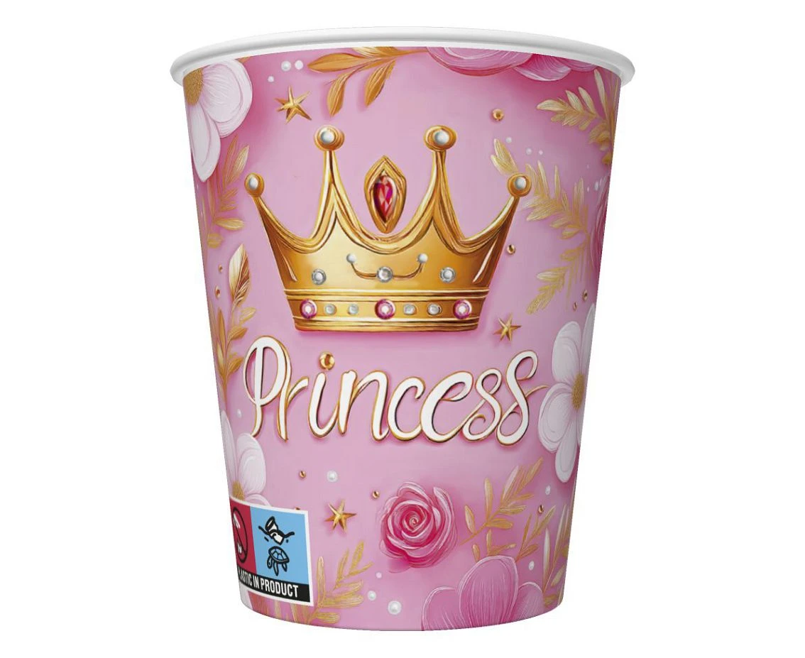 Kubeczki Princess Crown, 250 ml, 8 szt.