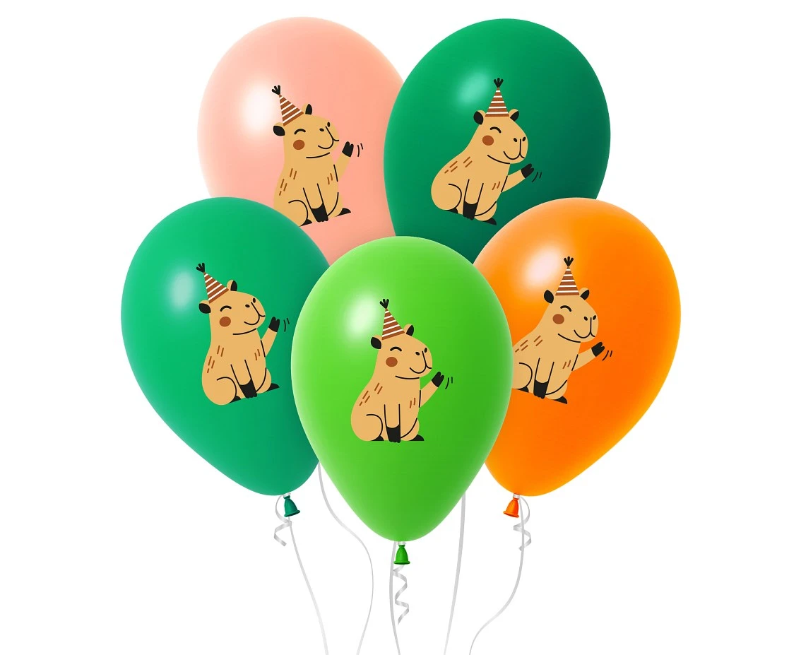 Balony Kapibara, 12", 5 szt.