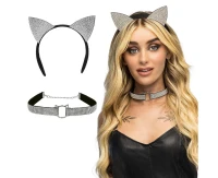 Zestaw Kot diamentowy (tiara, naszyjnik)