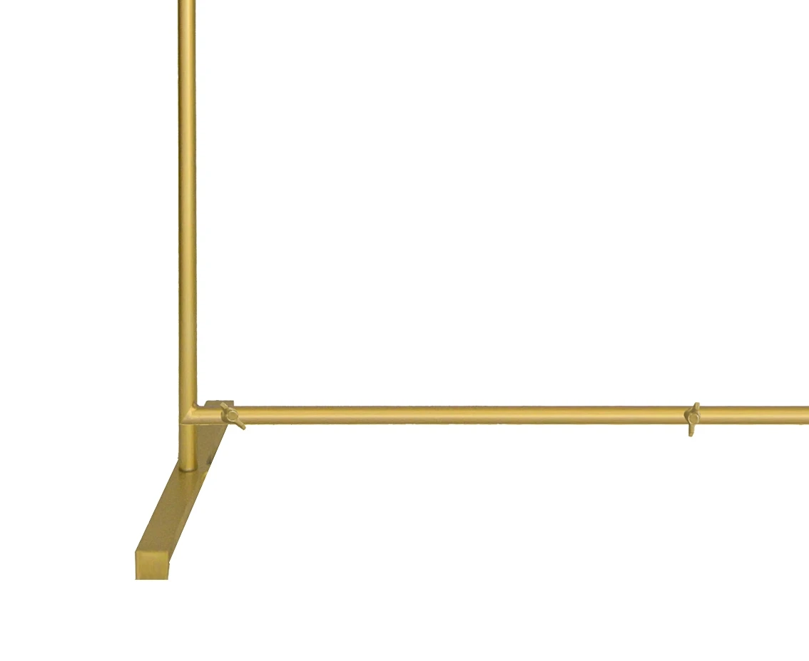 Stelaż kwadratowy metalowy, złoty, 210x210cm (14 elem.)