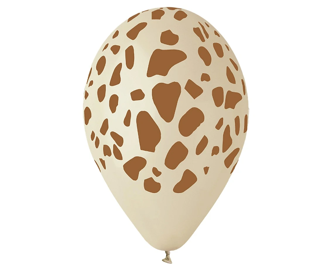 Balony Gemar 13", żyrafa, latte, FSC, 50szt.