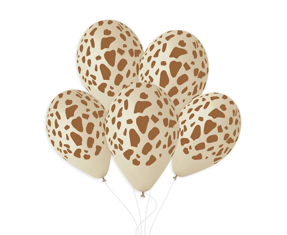 Balony Gemar 13", żyrafa, latte, FSC, 50szt.