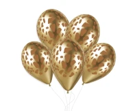 Balony Gemar 13", żyrafa, shiny złote, FSC, 50szt.