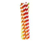 Rurki (słomki) pap. Bubble Tea, mix kolorów, 12x230 mm/ 100 szt.