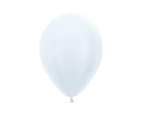 Balony Sempertex 5", (pearl white) Perłowobiałe, 50 szt.