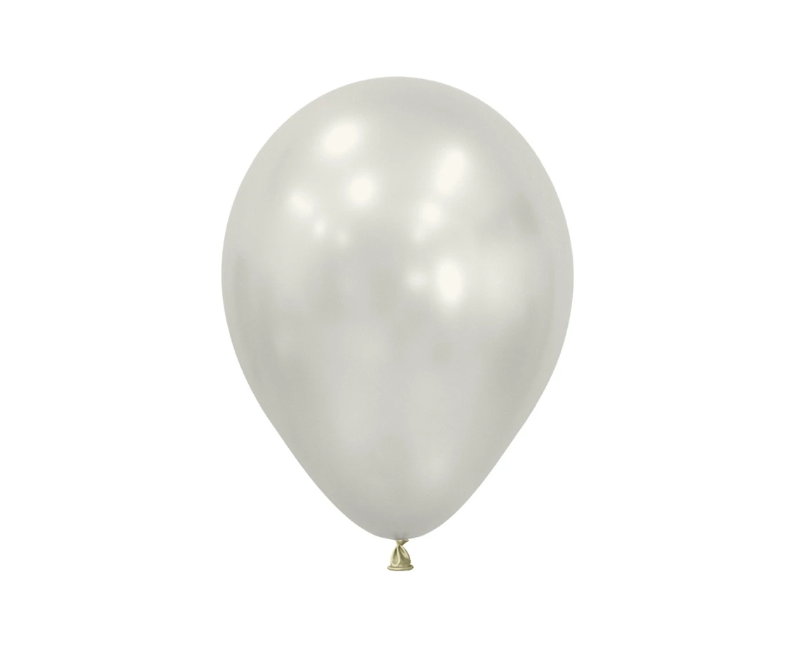 Balony Sempertex 5", (silk oyster white) Silk, Białe, 50 szt.