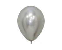 Balony Sempertex 5", (reflex silver) Chromowane Srebrne, 50 szt.