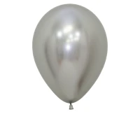 Balony Sempertex 12", (reflex silver) Chromowane Srebrne, 50 szt.