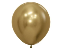 Balony Sempertex 18", (reflex gold) Chromowane Złote, 15 szt.