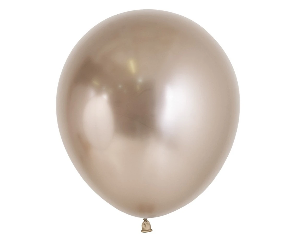 Balony Sempertex 18", (reflex champagne) Chromowane Szampańskie, 15 szt.
