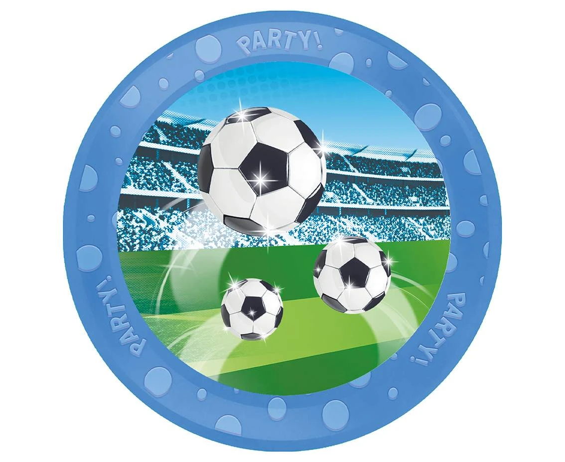 Talerz wielokrotnego użytku "Party" 21cm Soccer Fans Decorata Party,1 szt. KK