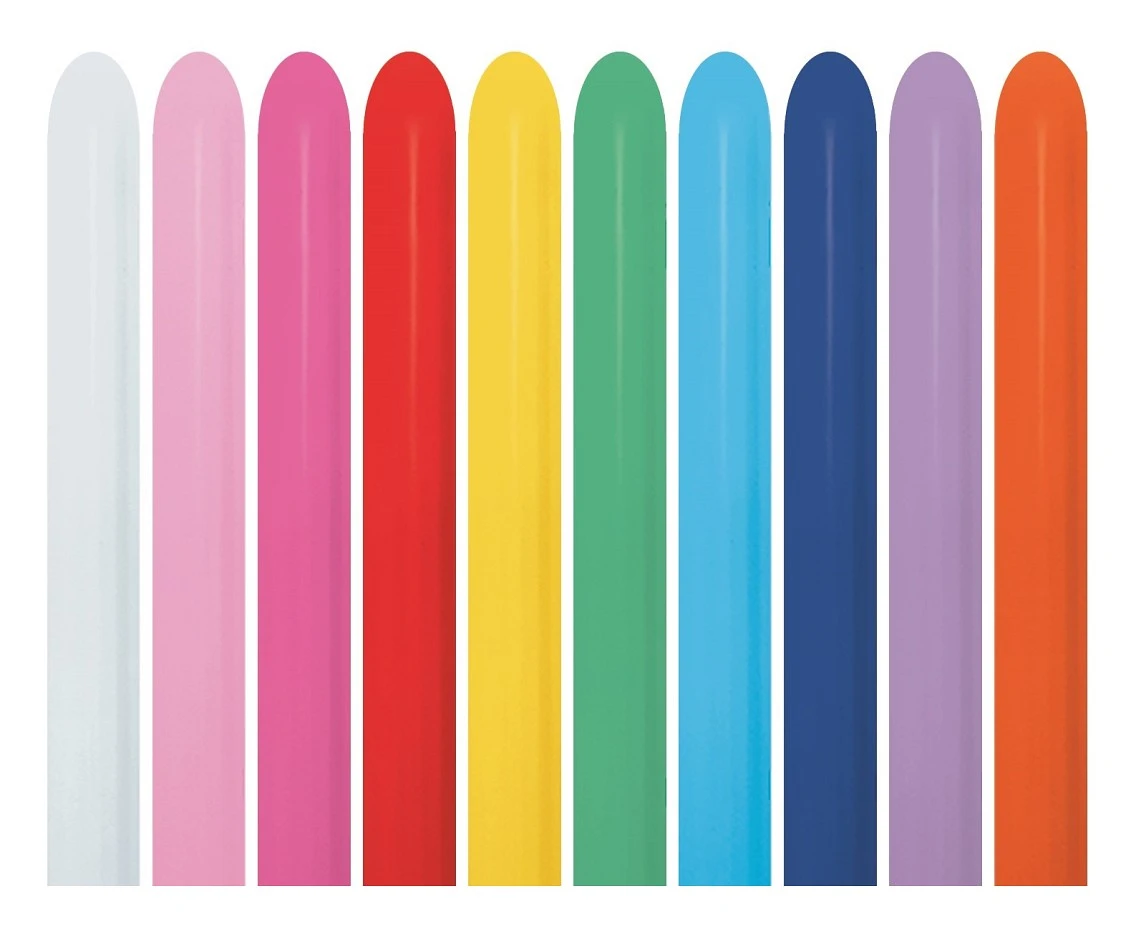 Balony Sempertex 2", (nozzle fashion assortiment) Do modelowania, Pastel Mix, 100 szt.
