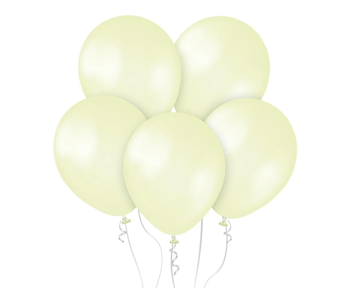 Balony Kalisan 11", (pearl lemon) perłowe cytrynowe, 50 szt.