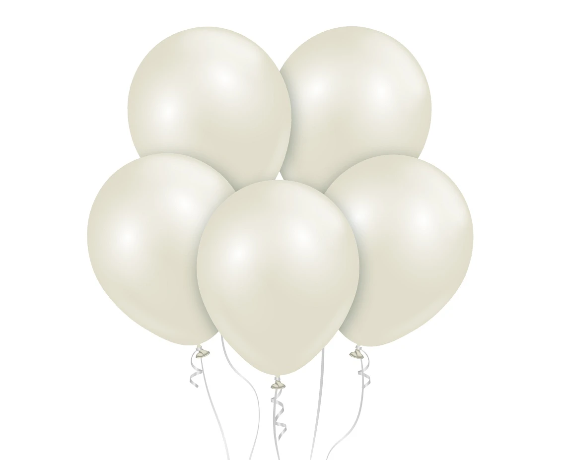 Balony Kalisan 12", (aura ivory white) aura kość słoniowa, 50 szt.