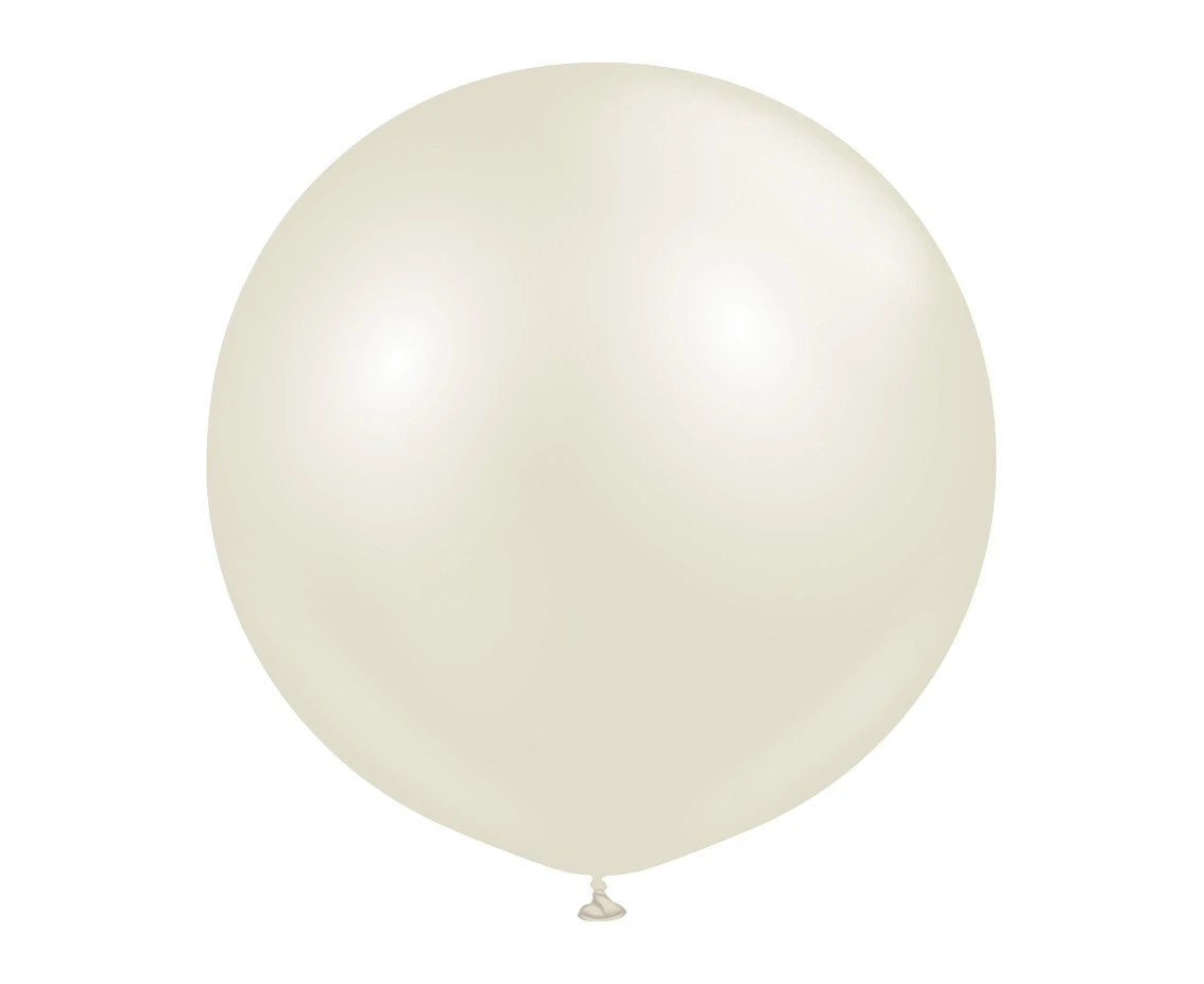 Balony Kalisan 24", (aura ivory white) aura kość słoniowa, 2 szt.