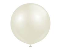 Balony Kalisan 24", (aura ivory white) aura kość słoniowa, 2 szt.