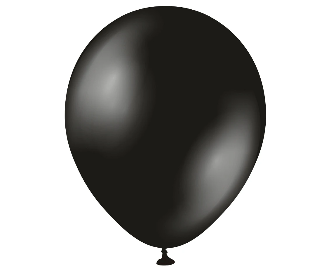 Balony Kalisan 11", (metallic onyx black) metalik czarne, 50 szt.