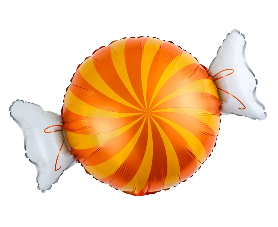 Balon foliowy Cukierek pomarańczowy, 34x53cm