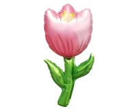 Balon foliowy Tulipan jasnoróżowy, 17x35cm