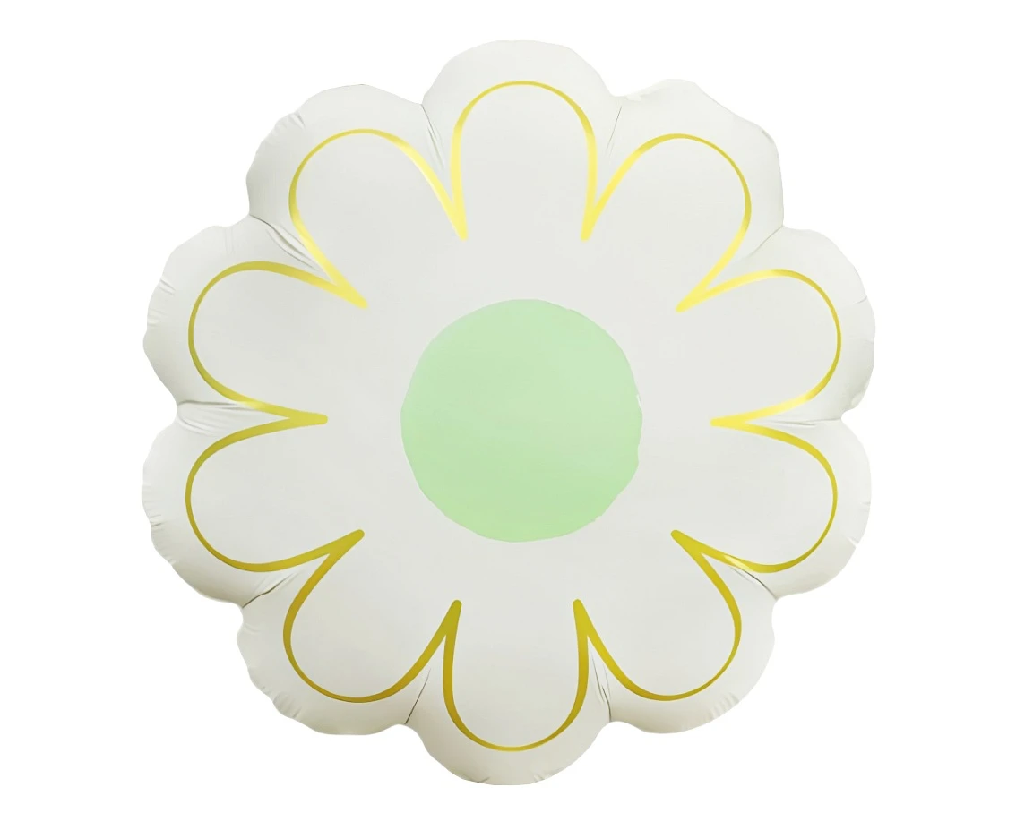 Balon foliowy 18" Stokrotka, biała pastelowa