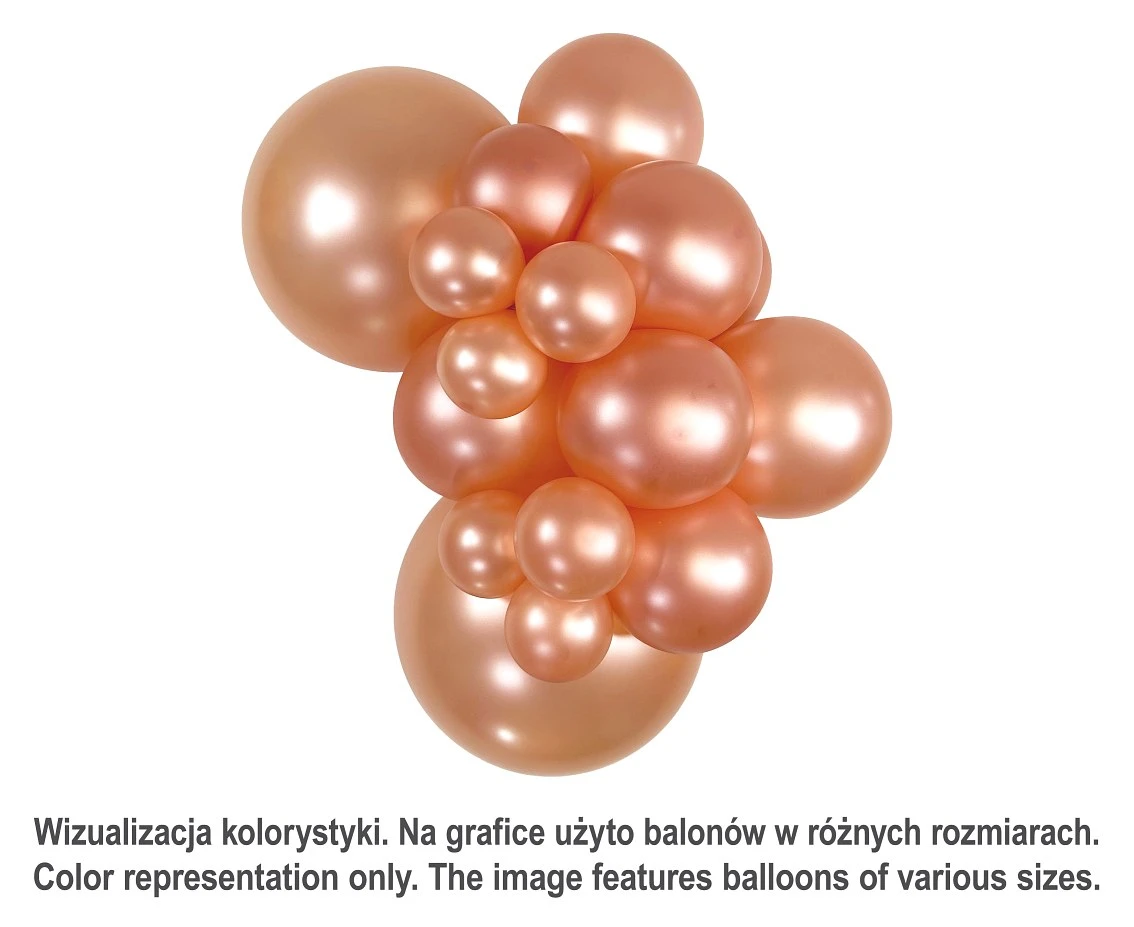Balony Sempertex 5", (metallic rose gold) Metallic Różowozłote, 50 szt.